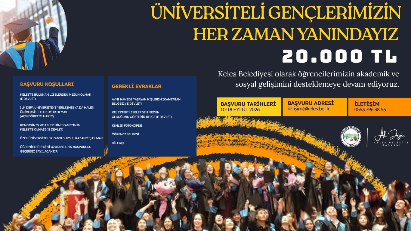 Üniversiteli gençlerimizin her zaman yanındayız!