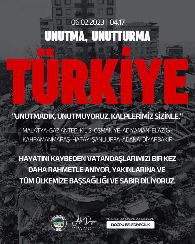 6 Şubat Deprem Felaketinin 2. Yılı: “Unutamayız, Unutmayacağız